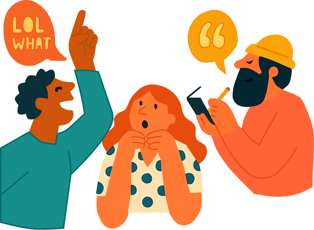 Friends sharing quotes